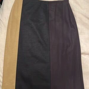 Hugo Boss color block fitted skirt